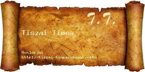 Tiszai Tímea névjegykártya